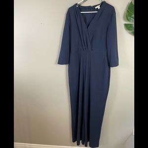 Halston navy blue jumpsuit